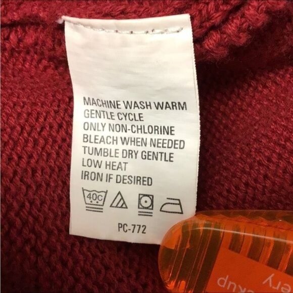 IZOD Mens Crewneck Knit Pullover Sweater Vintage 90s Chunky Cotton Grid Red XXL - Picture 8 of 9